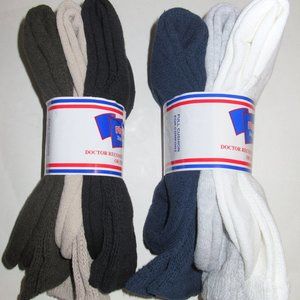 12 Pairs Mens Physicians Choice Diabetic Assorted Cotton Crew Socks USA Made